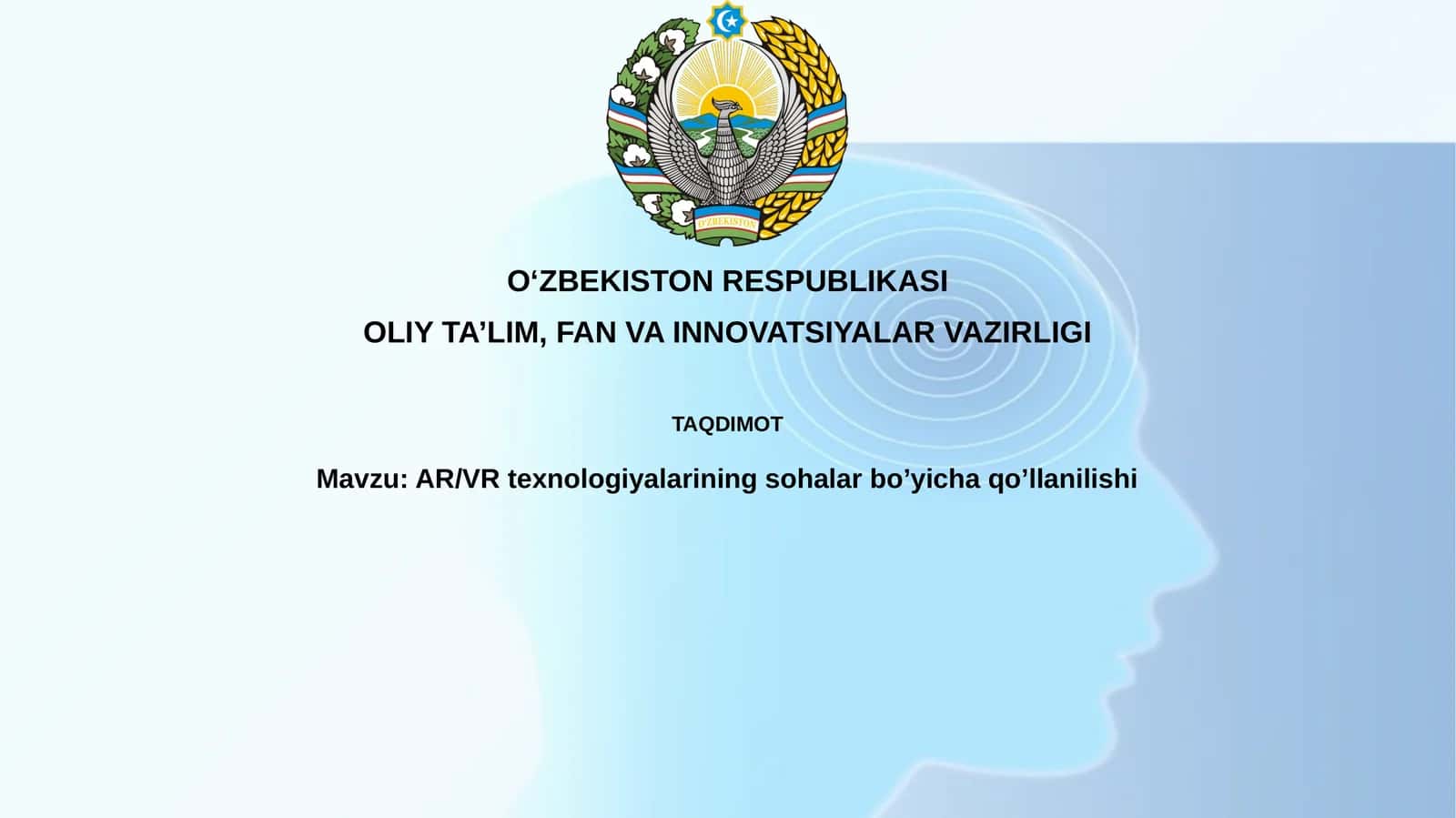 AR/VR texnologiyalari Ta'rif va asosiy tushunchalar
