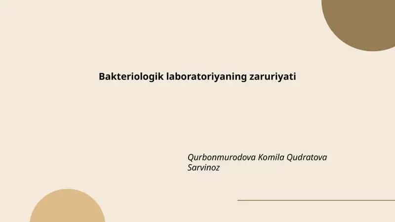 Mikrobiologik tahlillar