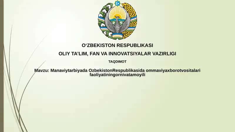 Ommaviy axborot vositalari faoliyatining asosiy tamoyillari