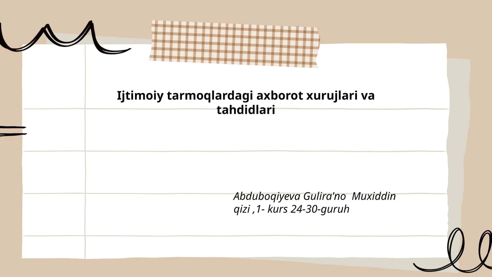 Ijtimoiy tarmoqlardagi axborot xurujlari va tahdidlari
