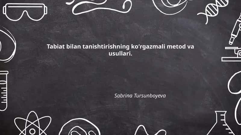 Koʻrgazmali Dars Materiallari va Plakatchalar Tayyorlash
