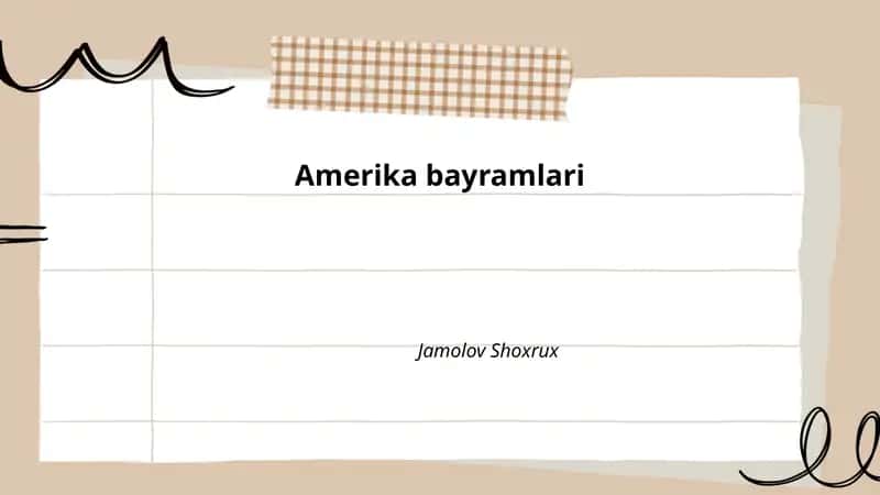 Amerika bayramlari