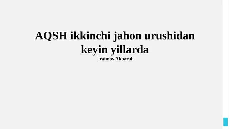 G'oliblikning Mevalari va Sovuq Urushning Boshlanishi
