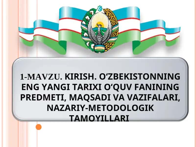 O'zbekistonda Huquqiy Demokratik Davlat Qurilishi