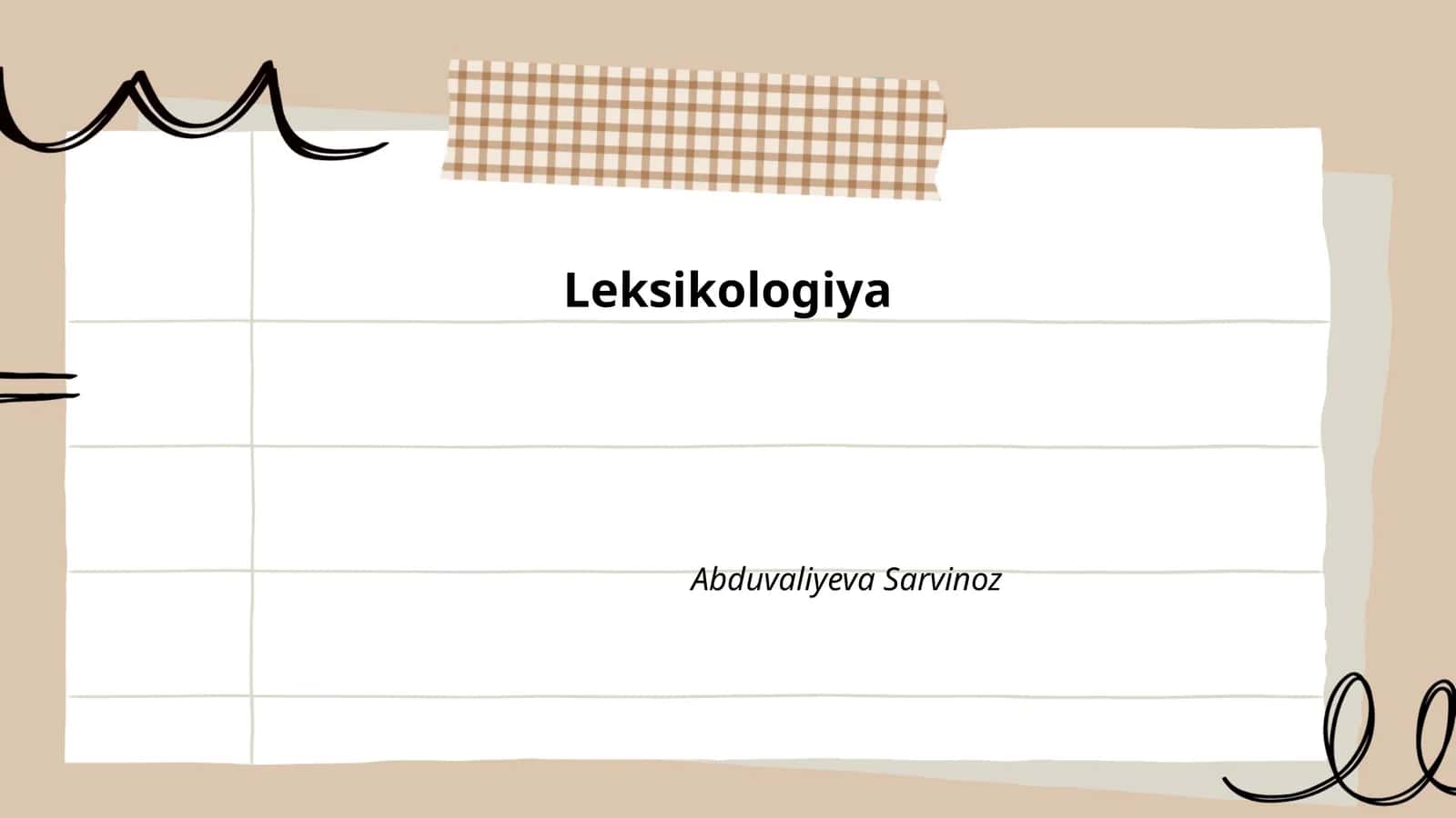 Leksikologiya
