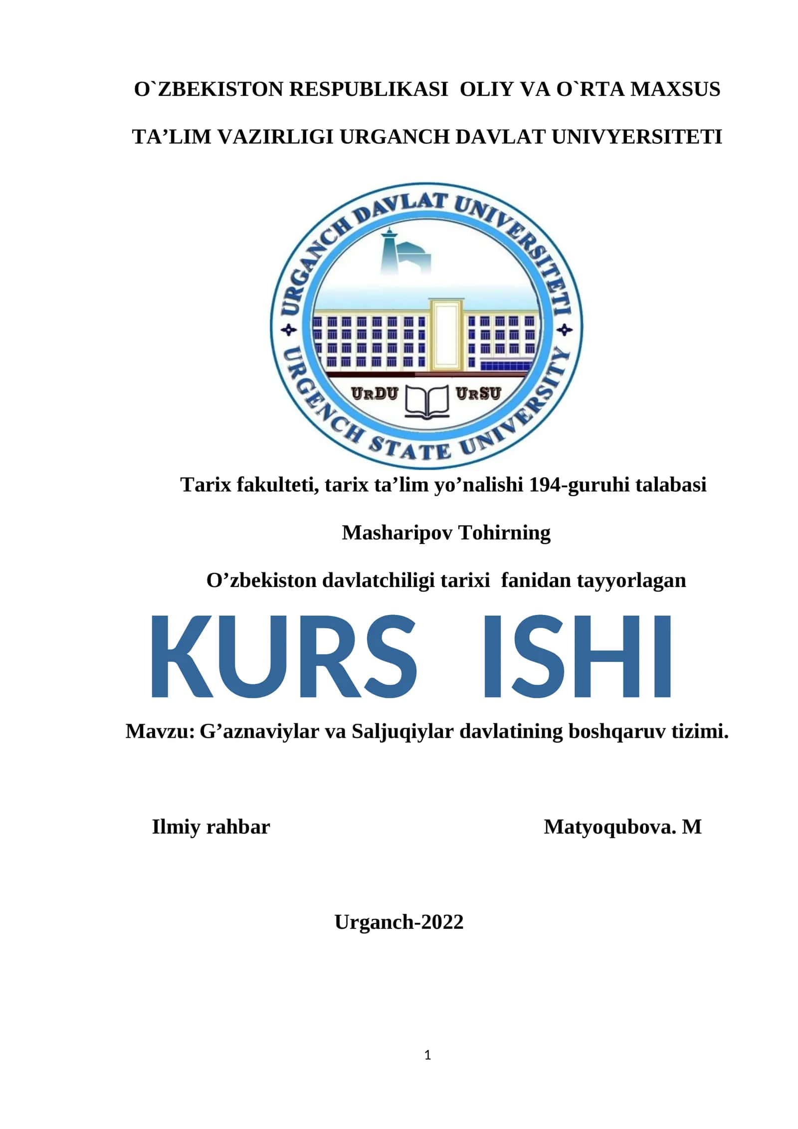G’aznaviylar va Saljuqiylar davlatining boshqaruv tizimi