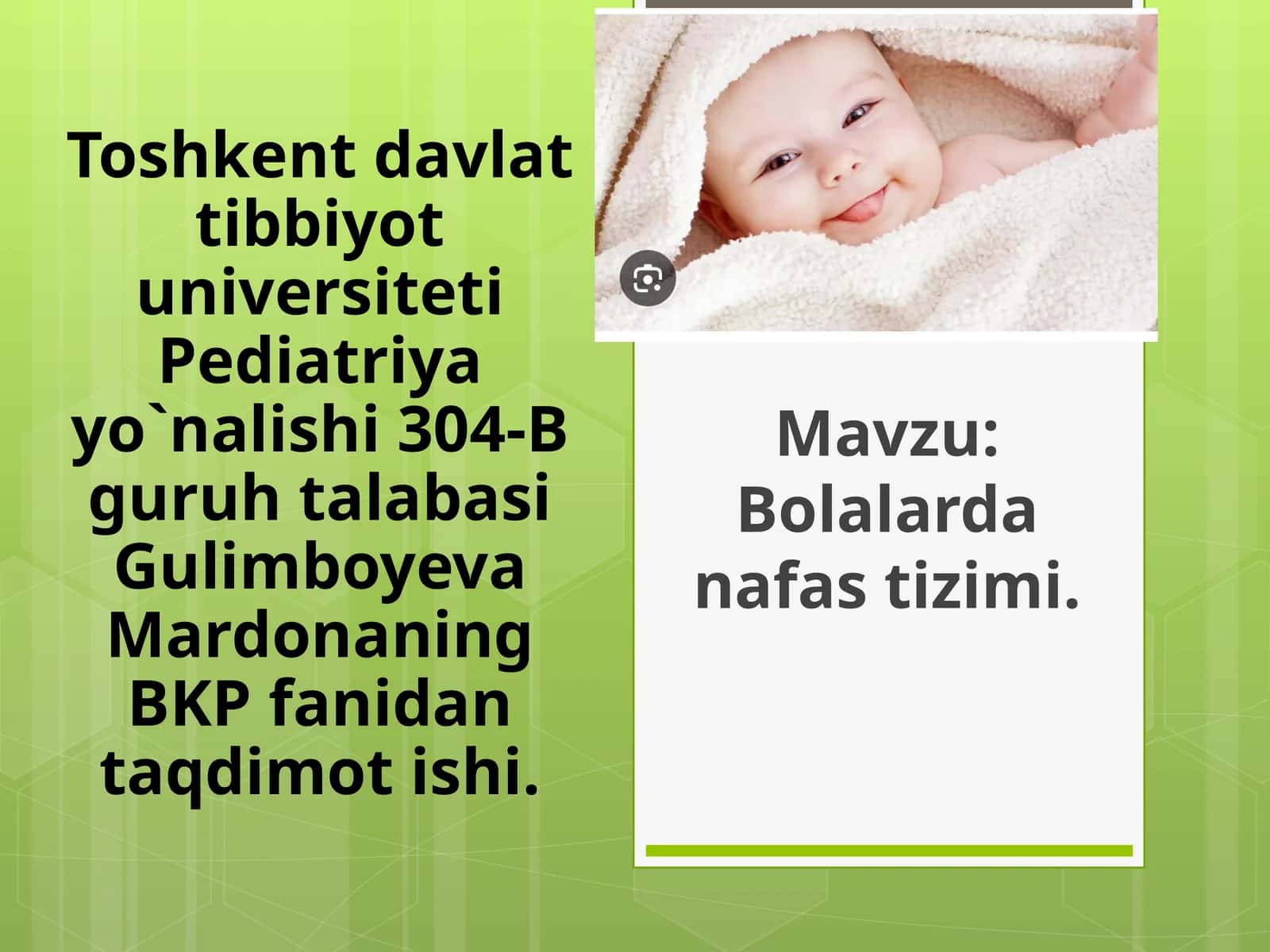 Bolalarda nafas tizimi