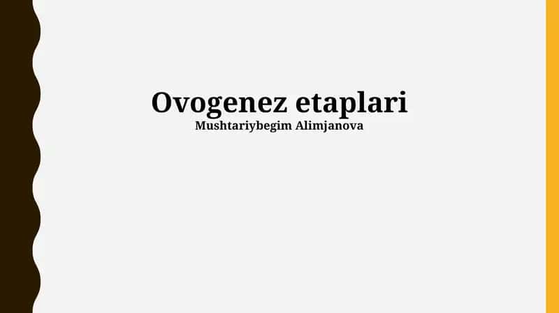 Ovogenez etaplari