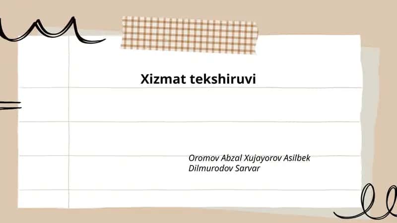 Xizmat tekshiruvi