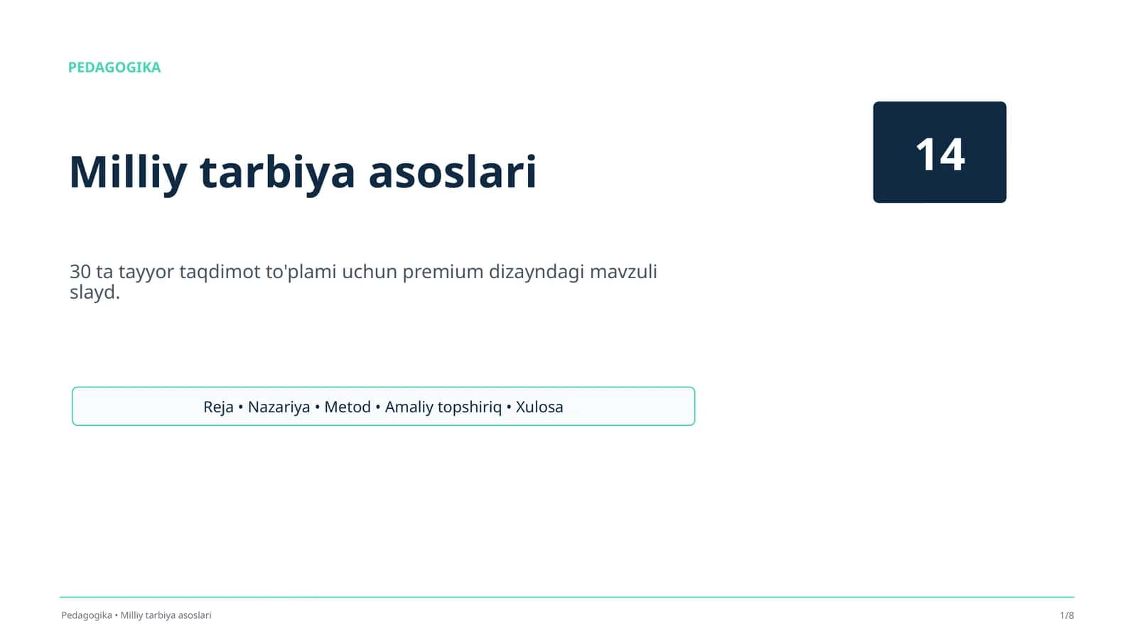 Milliy tarbiya asoslari