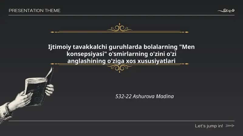 Ijtimoiy tavakkalchi guruhlarda bolalarning "Men konsepsiyasi" o'smirlarning o'zini o'zi anglashining o'ziga xos xususiyatlari
