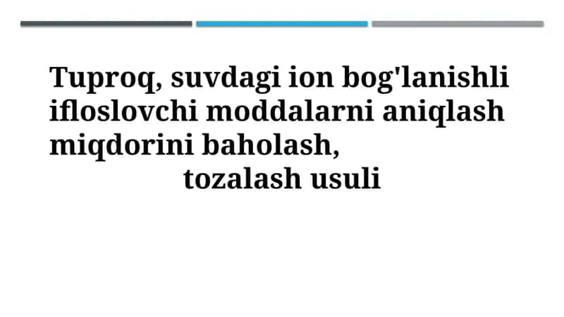 Ion bog'langan ifloslantiruvchi moddalar