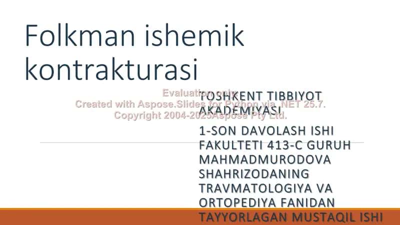Folkman ishemik kontrakturasi