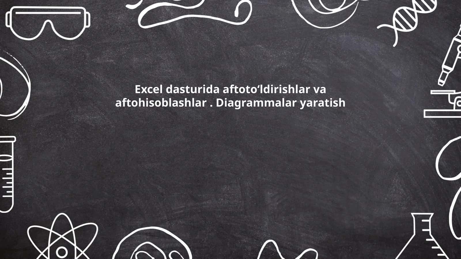 Excel dasturida avtotoʻldirish funksiyasi