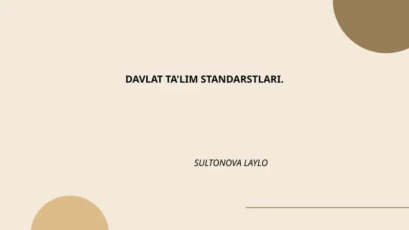 Davlat ta'lim standartlari