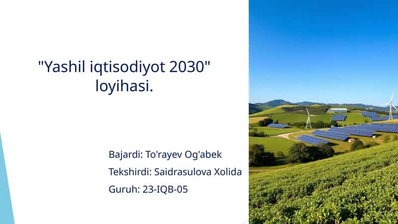 Yashil iqtisodiyot 2030