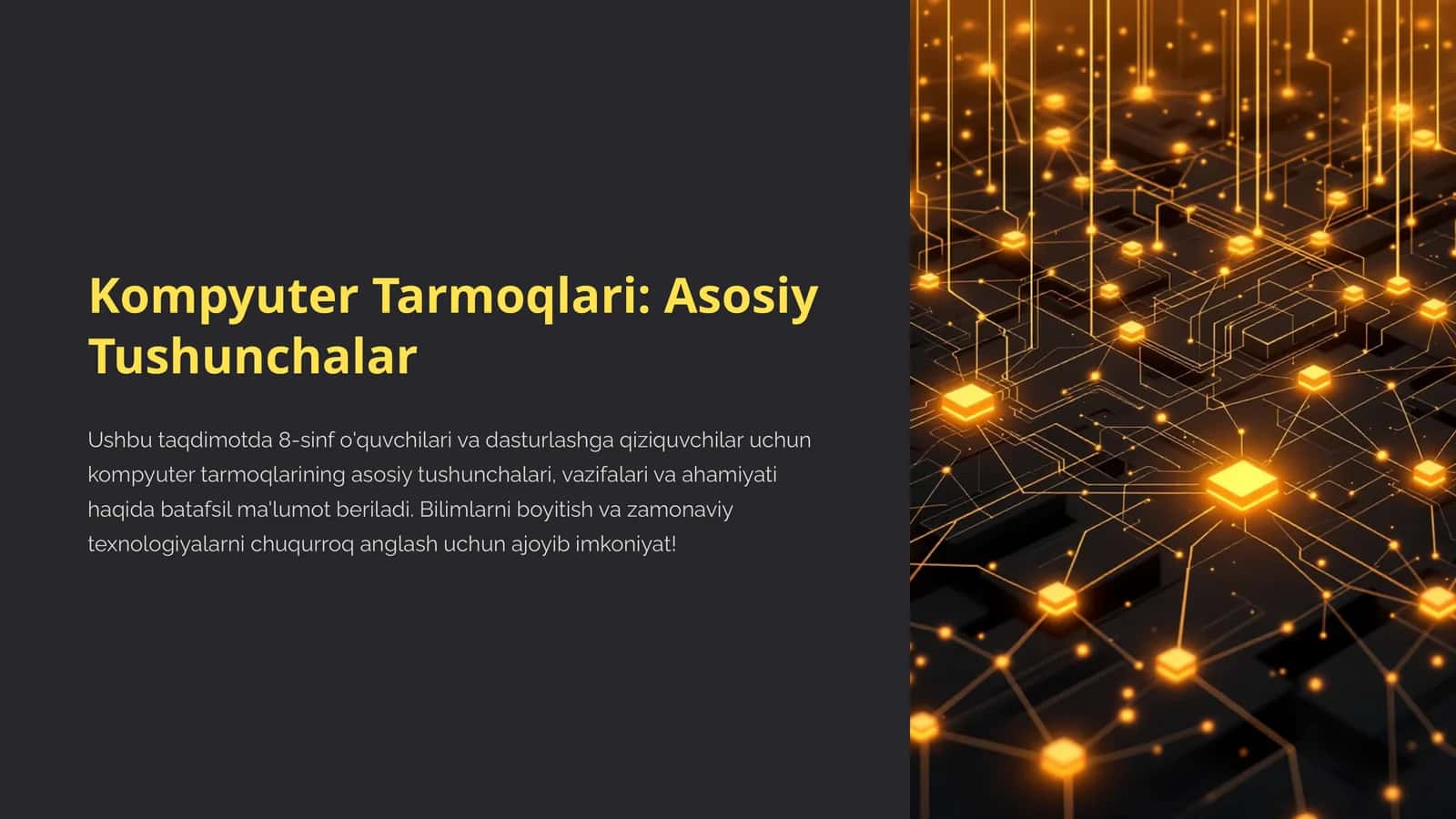 Kompyuter Tarmoqlari: Asosiy Tushunchalar