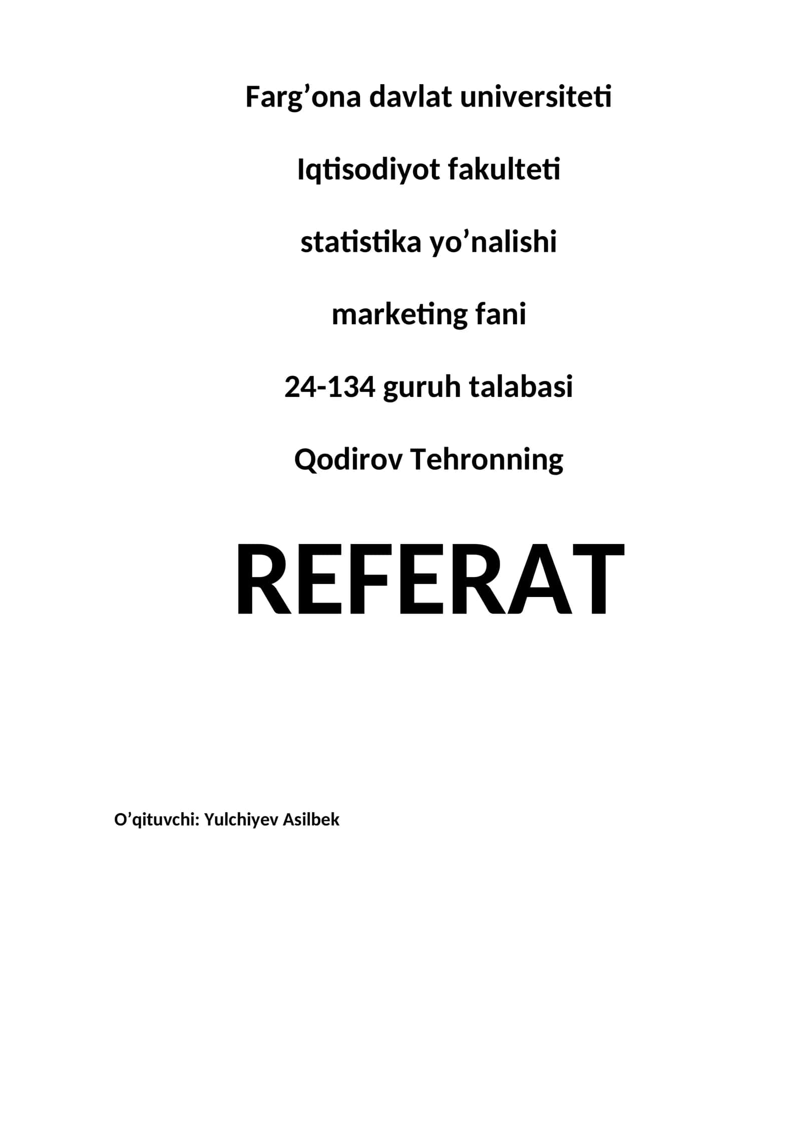 Barqaror marketing va yashil brending (green branding) konsepsiyalari
