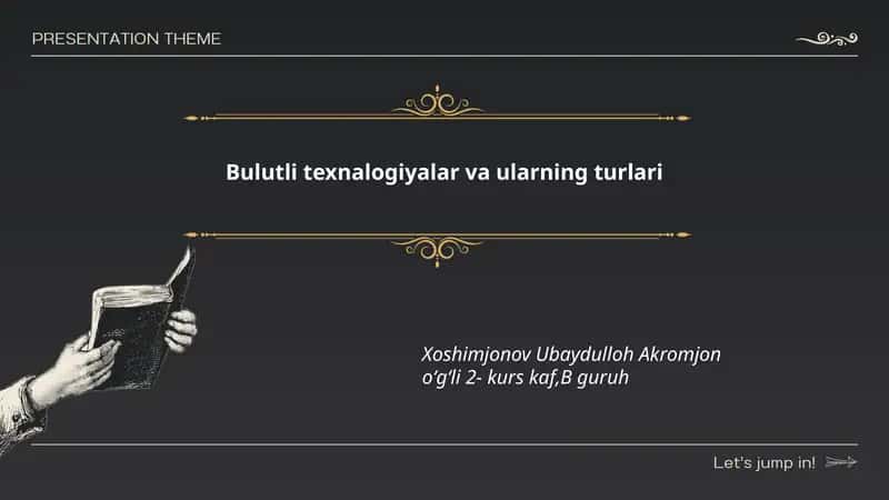 Bulutli texnalogiyalar va ularning turlari