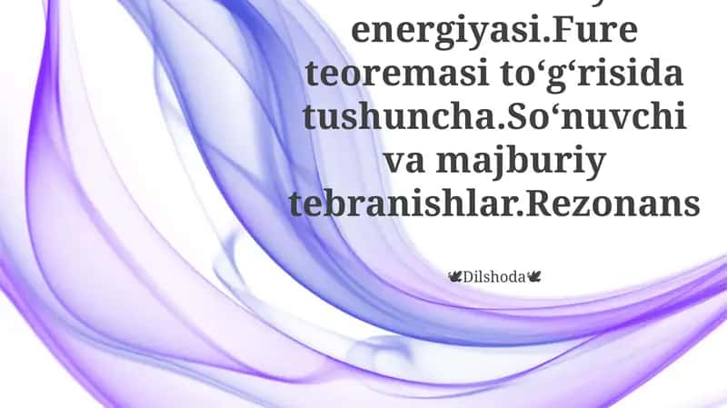 Garmonik tebranish energiyasi