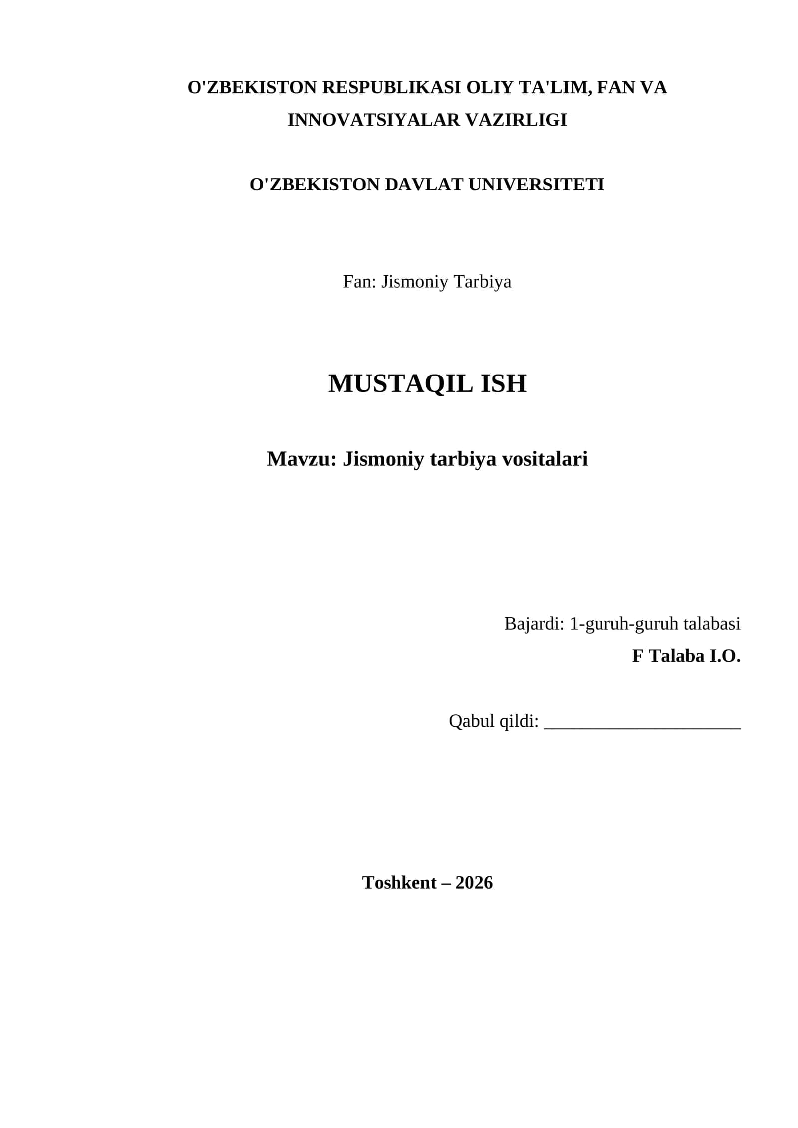 Jismоniy tarbiya vоsitalari