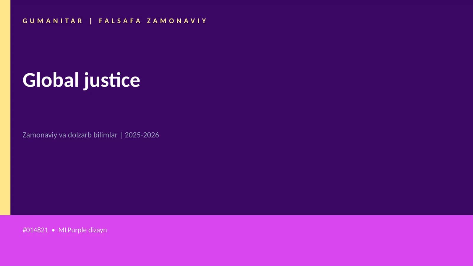 Global justice