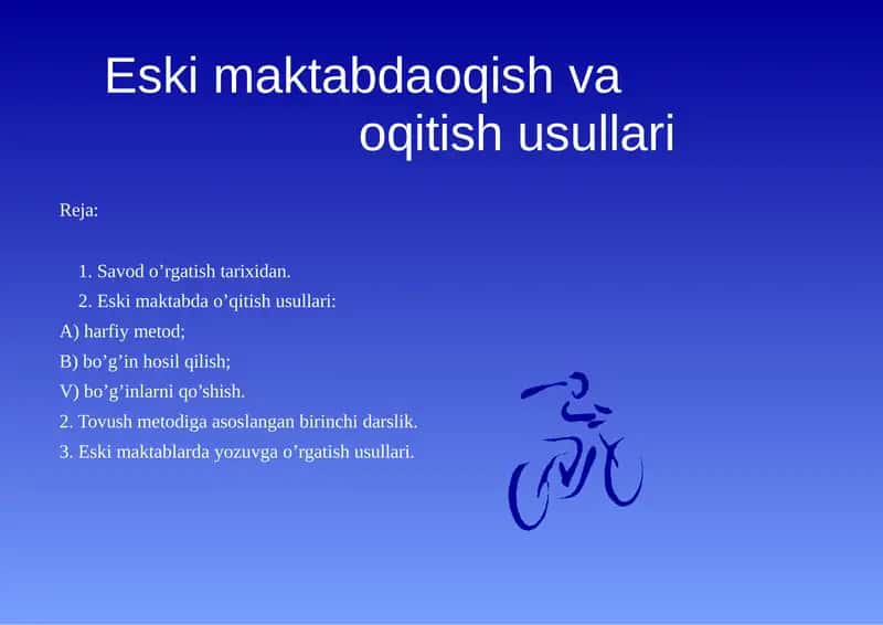 Eskimaktabdaoqishvaoqitish usullari