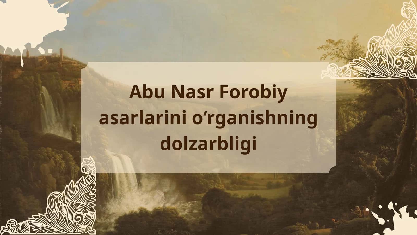 Farobiy haqida kichik taqdimot