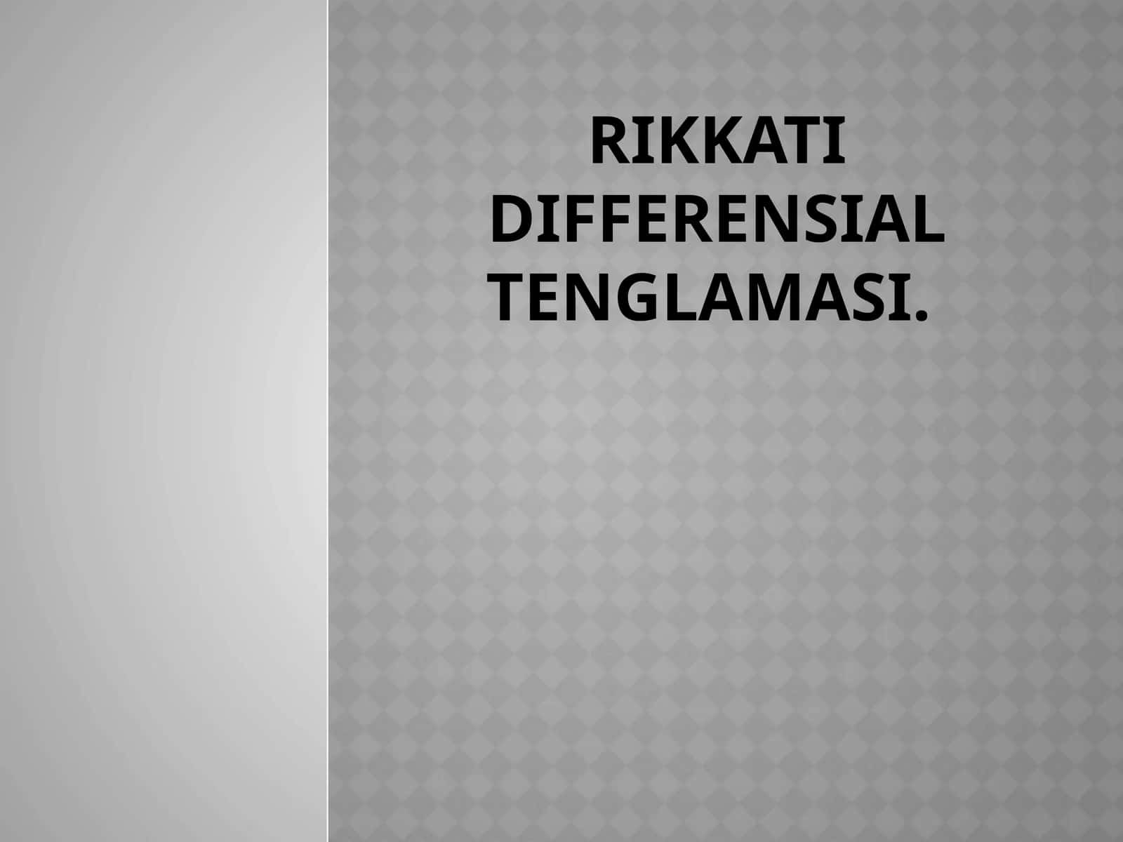 Rikkati differensial tenglamasi