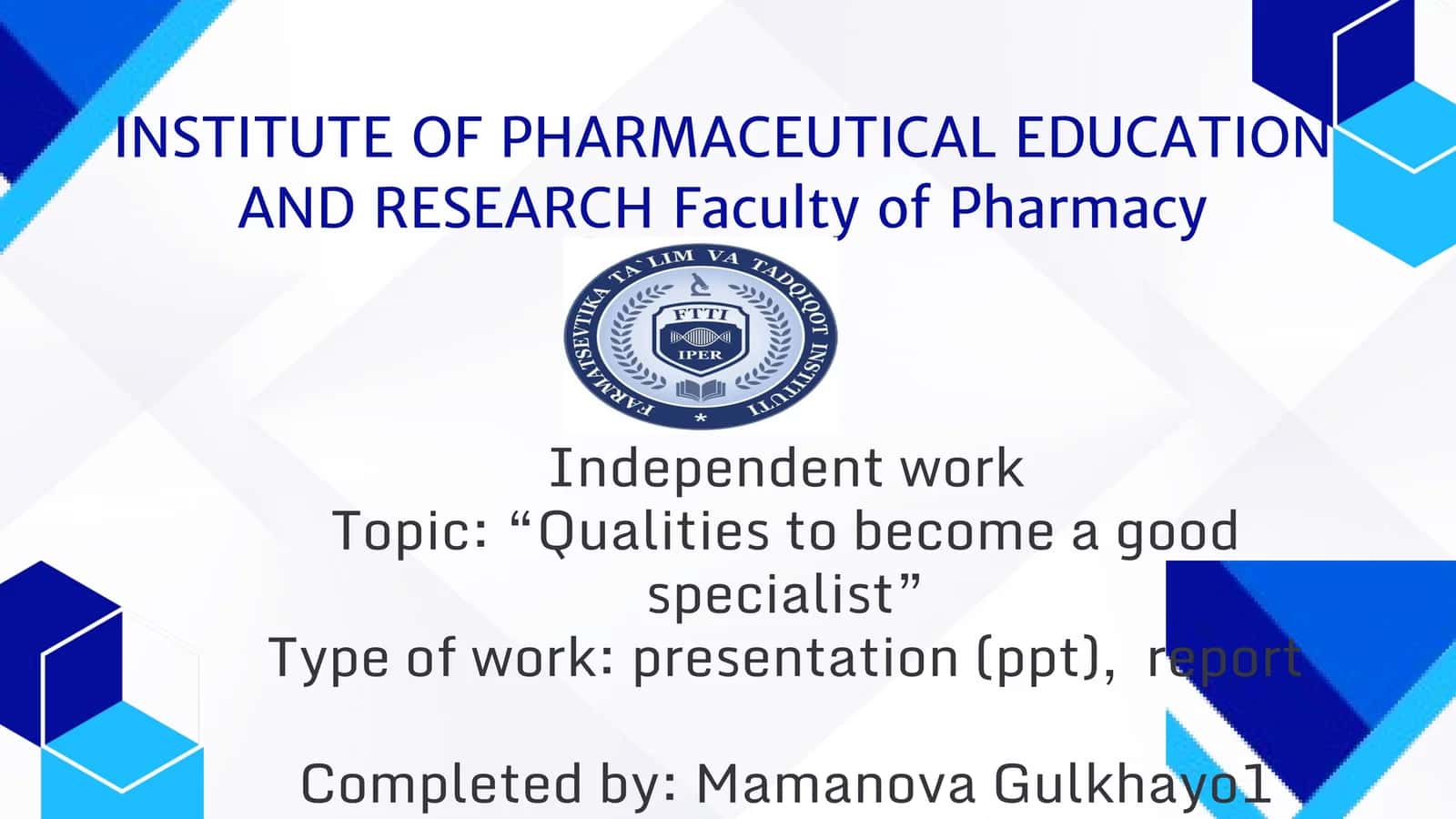 Qualities to become a good specialist