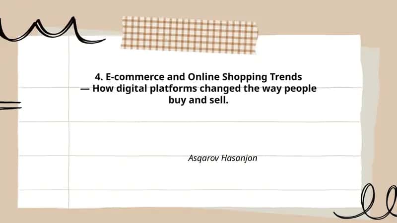 E-commerce and Online Shopping Trends