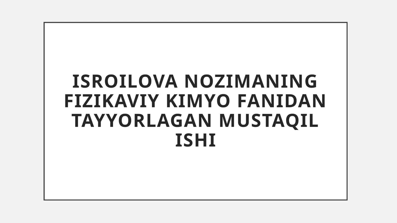 Fizik-kolloid kimyoning usullari:  termodinamik, statistik va kvant-mexanik usullar