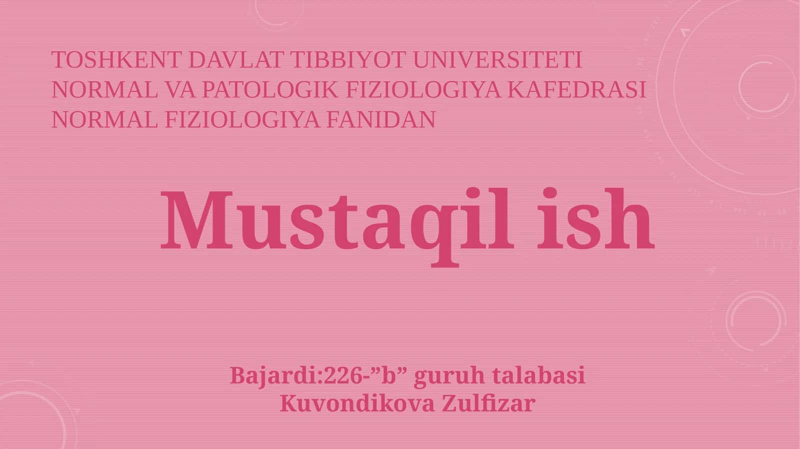 Leykositlar Fiziologiyasi