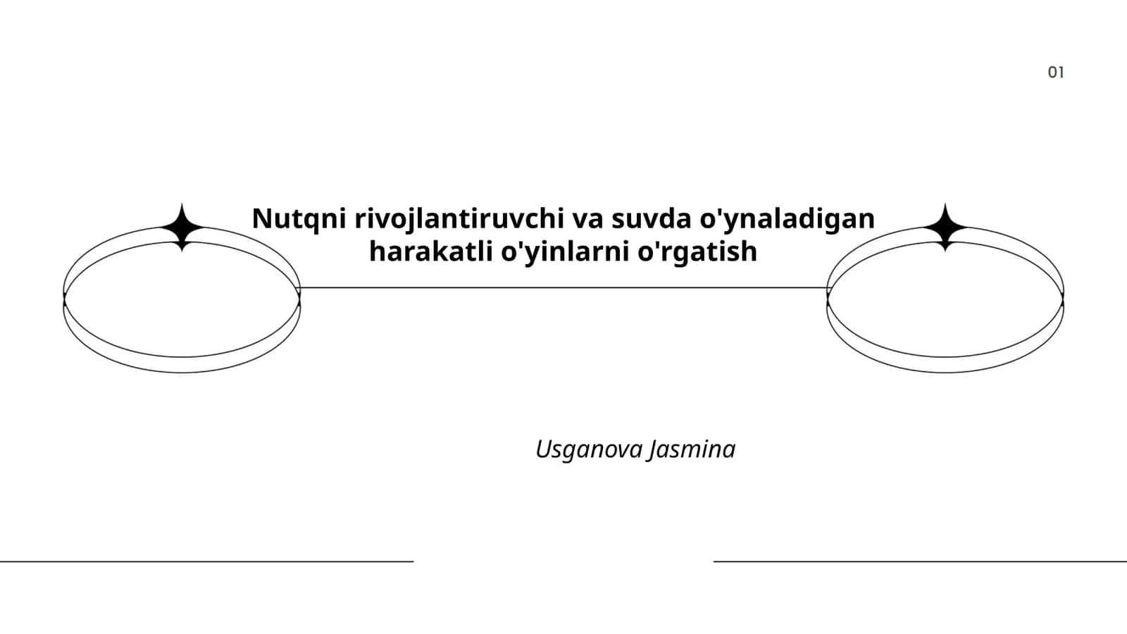 Nutqni rivojlantiruvchi va suvda o'ynaladigan harakatli o'yinlarni o'rgatish