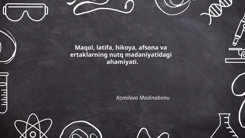 Maqollar va ularning nutq madaniyatidagi roli