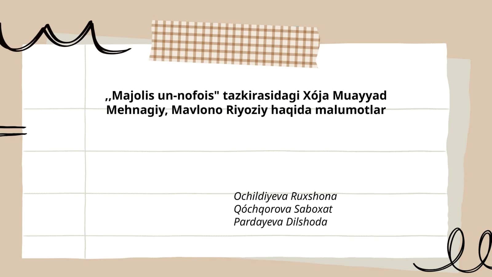 Xója Muayyad Mehnagiy va uning hayoti