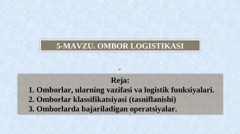 OMBOR LOGISTIKASI