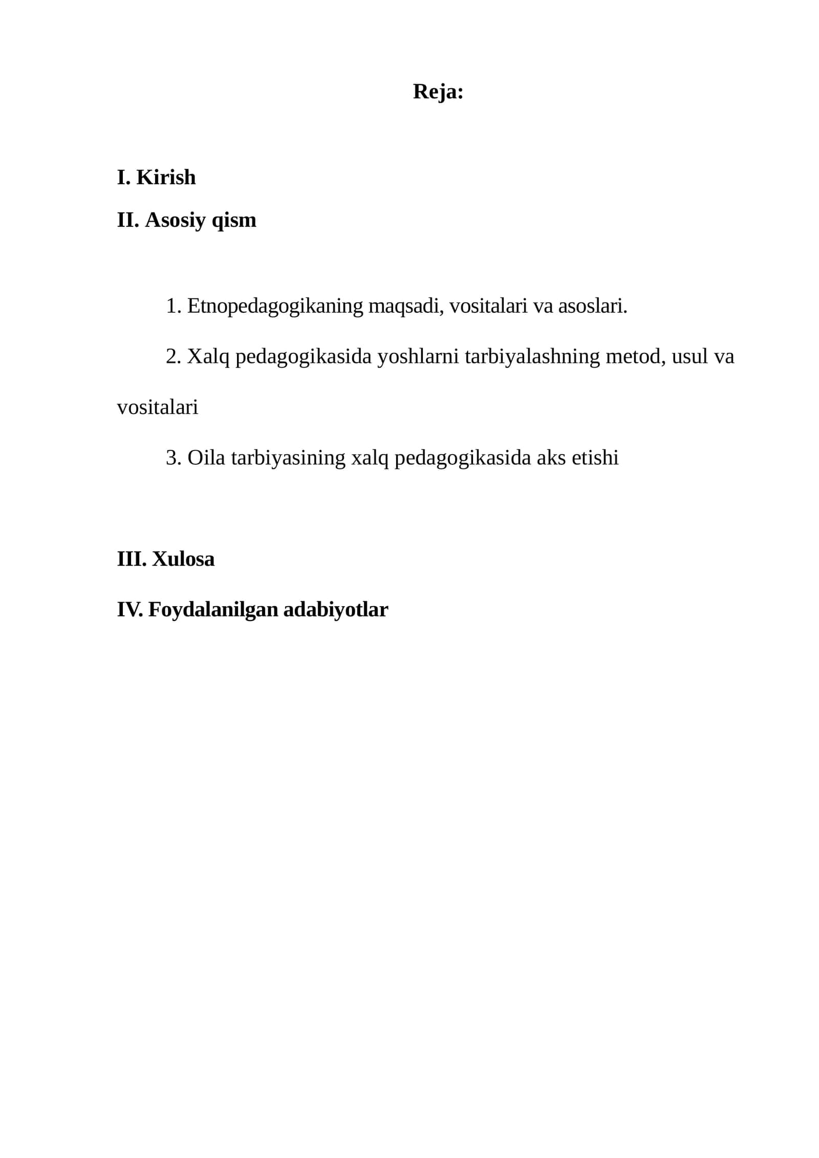 Xalq pedagogikasi asoslari