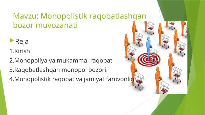 Monopolistik raqobatlashgan bozor muvozanati