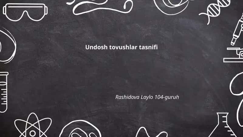 Undosh tovushlar tasnifi
