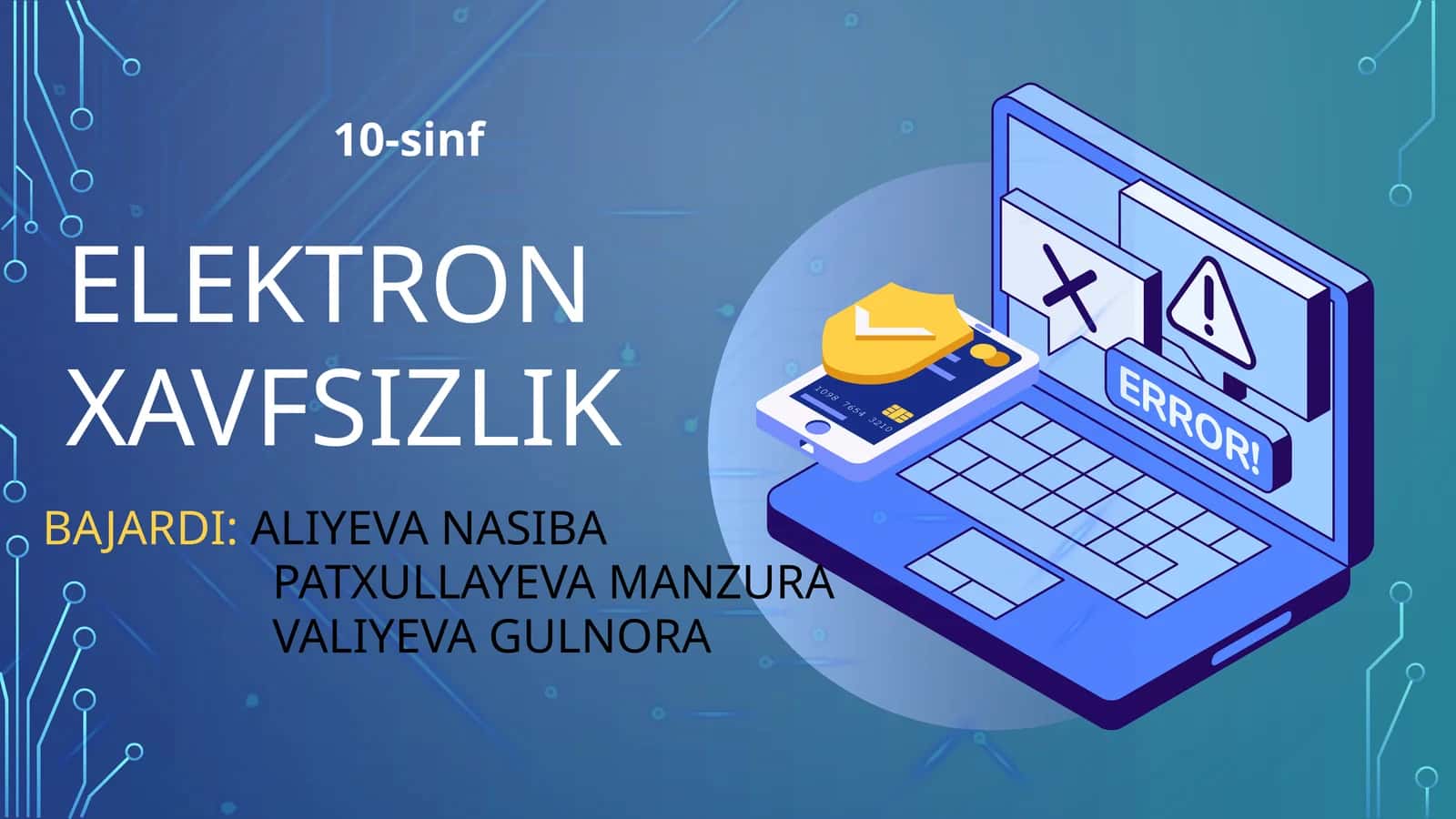 ELEKTRON XAVFSIZLIK