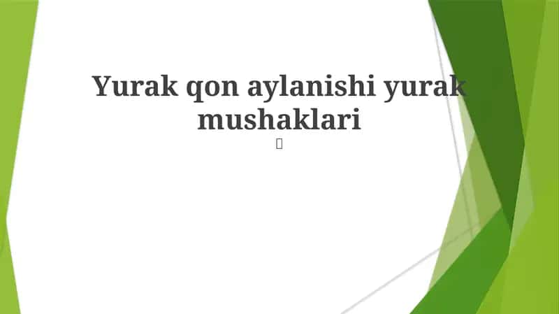 Yurak qon aylanishi yurak mushaklari