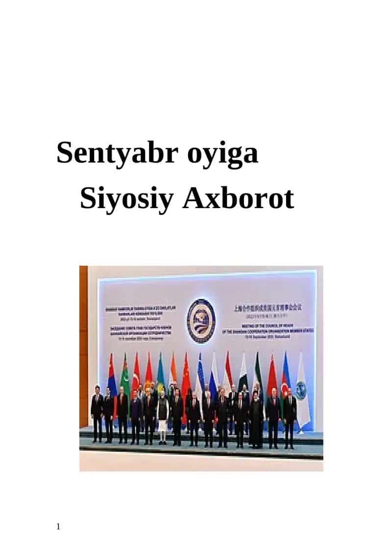 O‘zbekiston Respublikasi yagona axborot siyosati konsepsiyasi