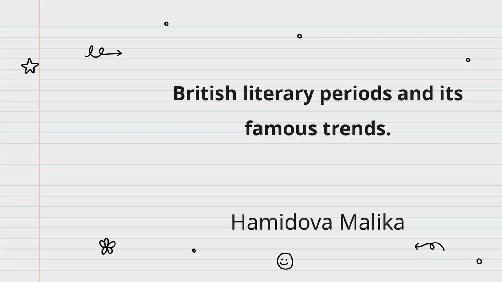 British literary periods and its famous trends