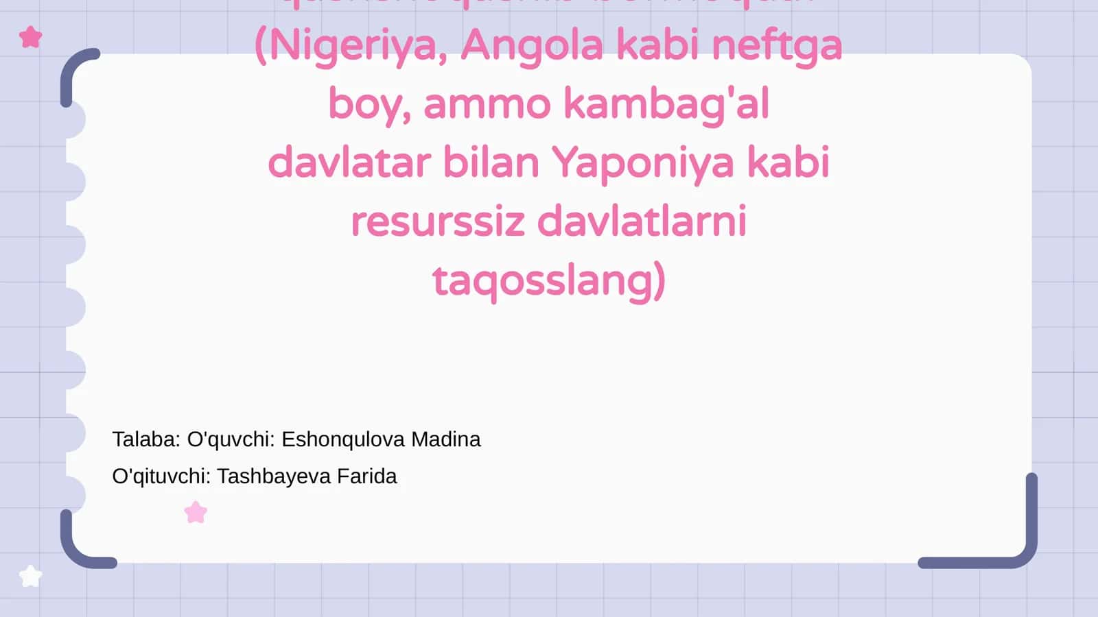 Tabiiy boyliklar: Nega ba'zilar rivojlanib, ba'zilar qashshoqashib bormoqda? (Nigeriya, Angola kabi neftga boy,