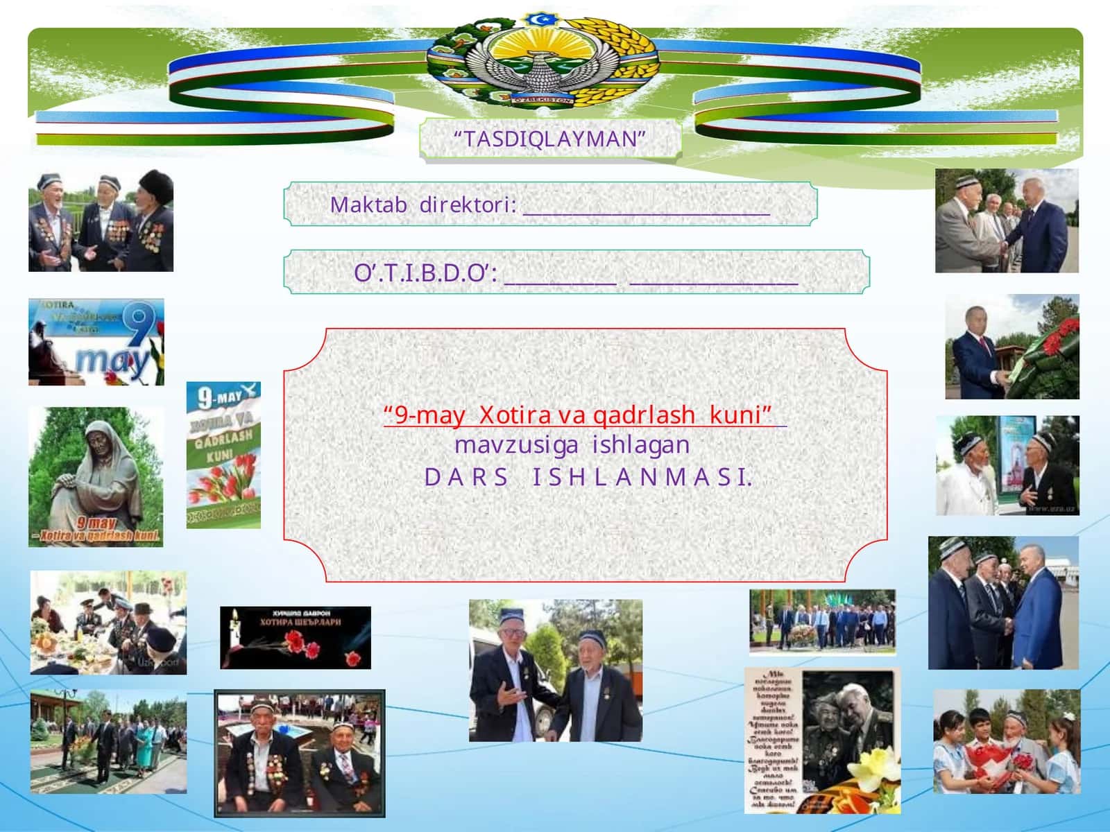 9-may Xotira va qadrlash kuni