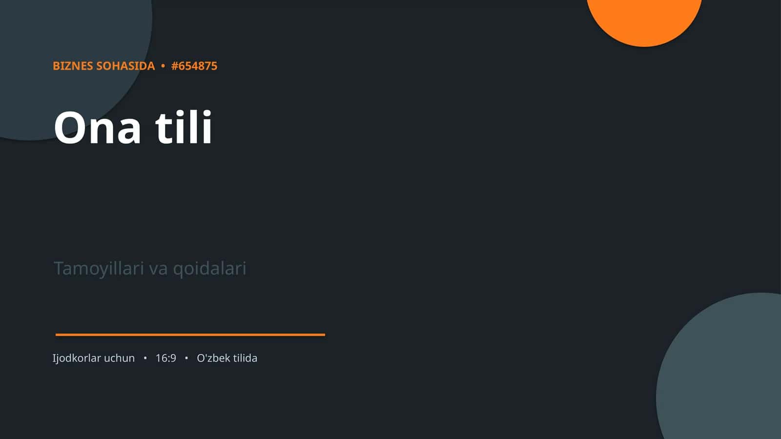Ona tili Tamoyillari va qoidalari