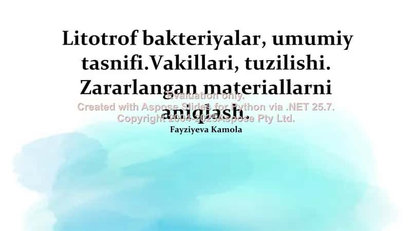 Litotrof bakteriyalar: Umumiy tasnif, vakillari, tuzilishi va zararlangan materiallarni aniqlash
