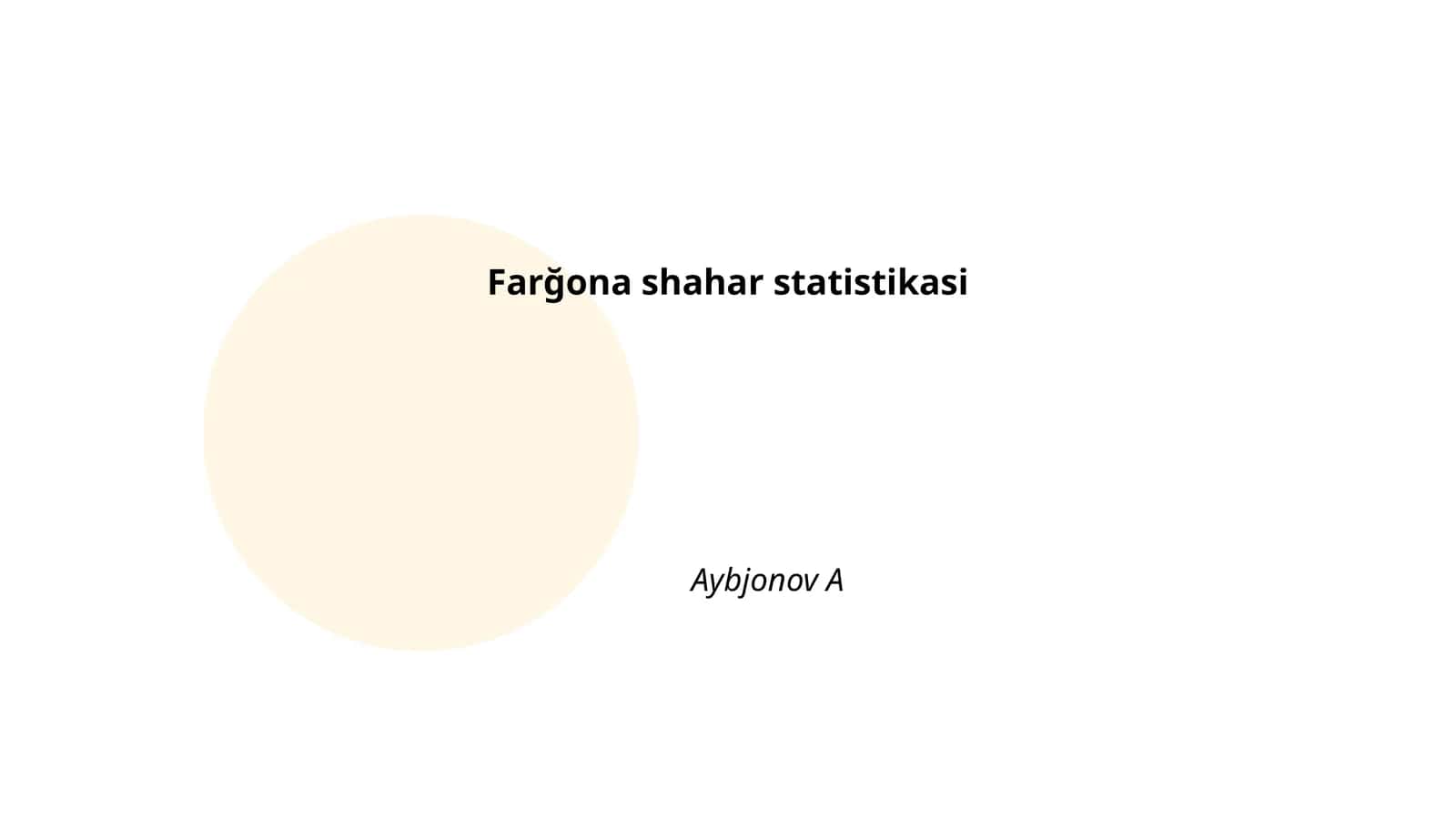 Farğona shahar statistikasi