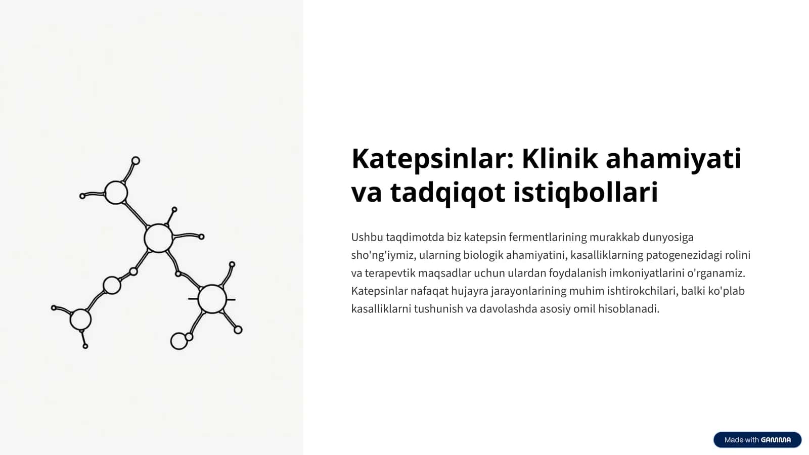 Katepsinlar: Klinik ahamiyati va tadqiqot istiqbollari